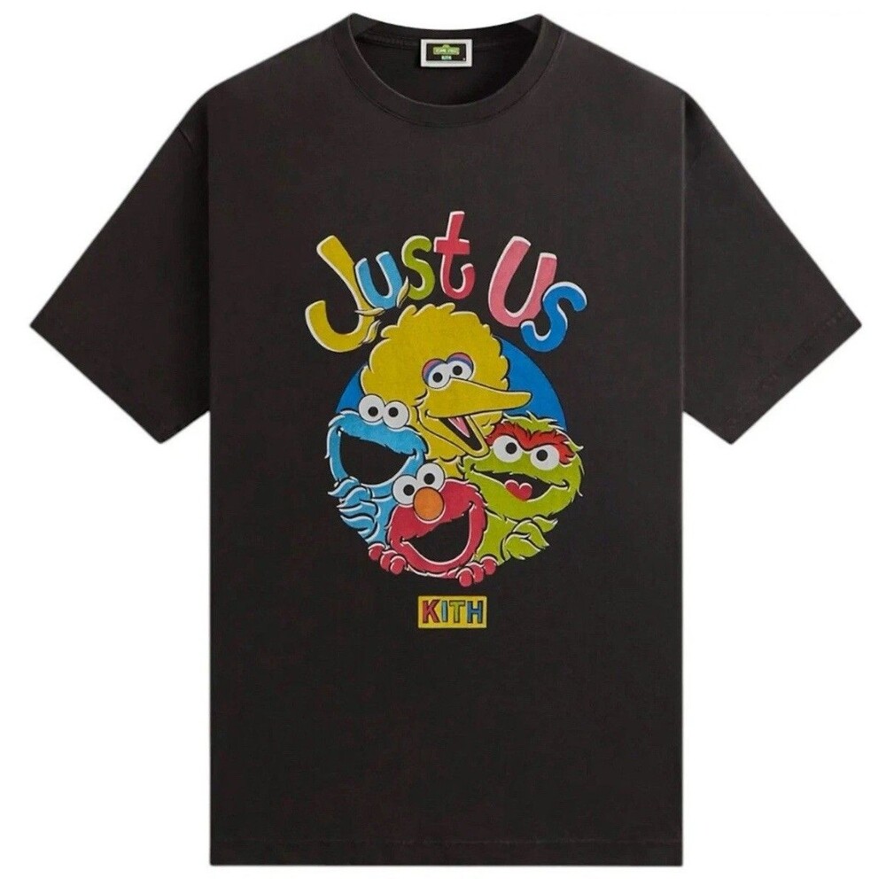 Kith for Sesame Street Just Us Vintage Tee Black PH KHM033088-001 Size M NWT